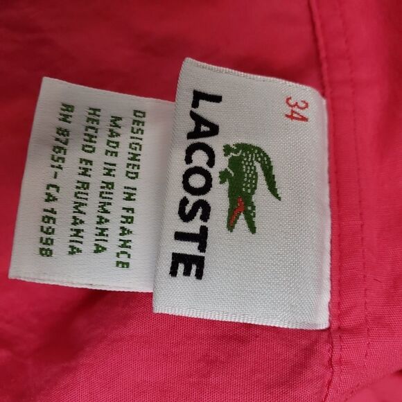 Lacoste pink button up cap sleeve blouse - Picture 4 of 8